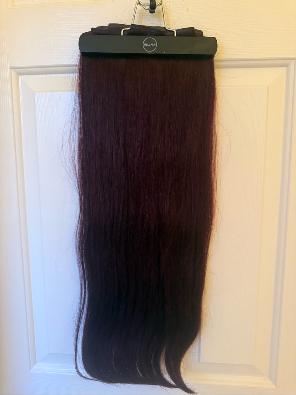 BELLAMI Mullberry Straight Silk Seam Clip-In Human Hair Extensions 24” 260g 7pc - Picture 4 of 12